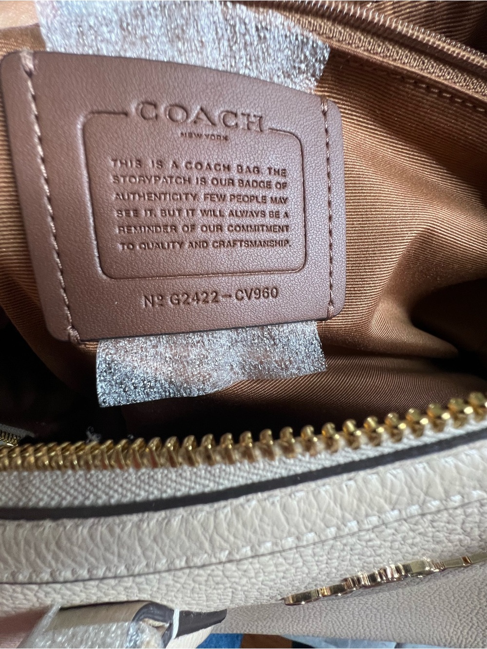 Coach Large Rowan Satchel In Ivory Color - Picture 3 of 10